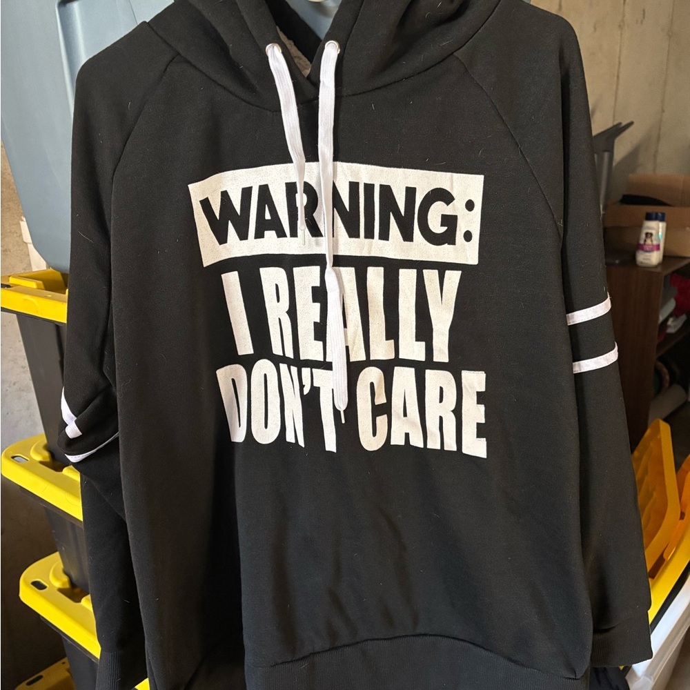 Bobbie Brooks Black Hoodie with White Sherpa Lining